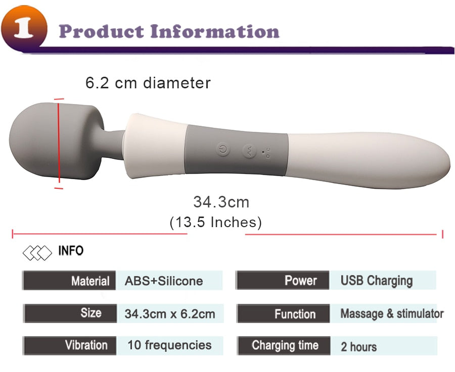 Huge Magic Wand Powerful Vibrators for Women Big AV Stick Female Clitoris G Spot Body Massager Adult Vibrator Sex Toys for Woman