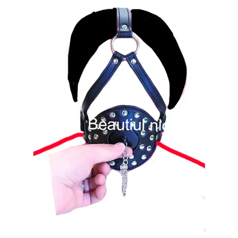 Ring/Spider/Ball Gag BDSM Leather Cover Mouth Mask Bondage. Muzzle Blindfold Restraints.SM Sex Toys For Couples