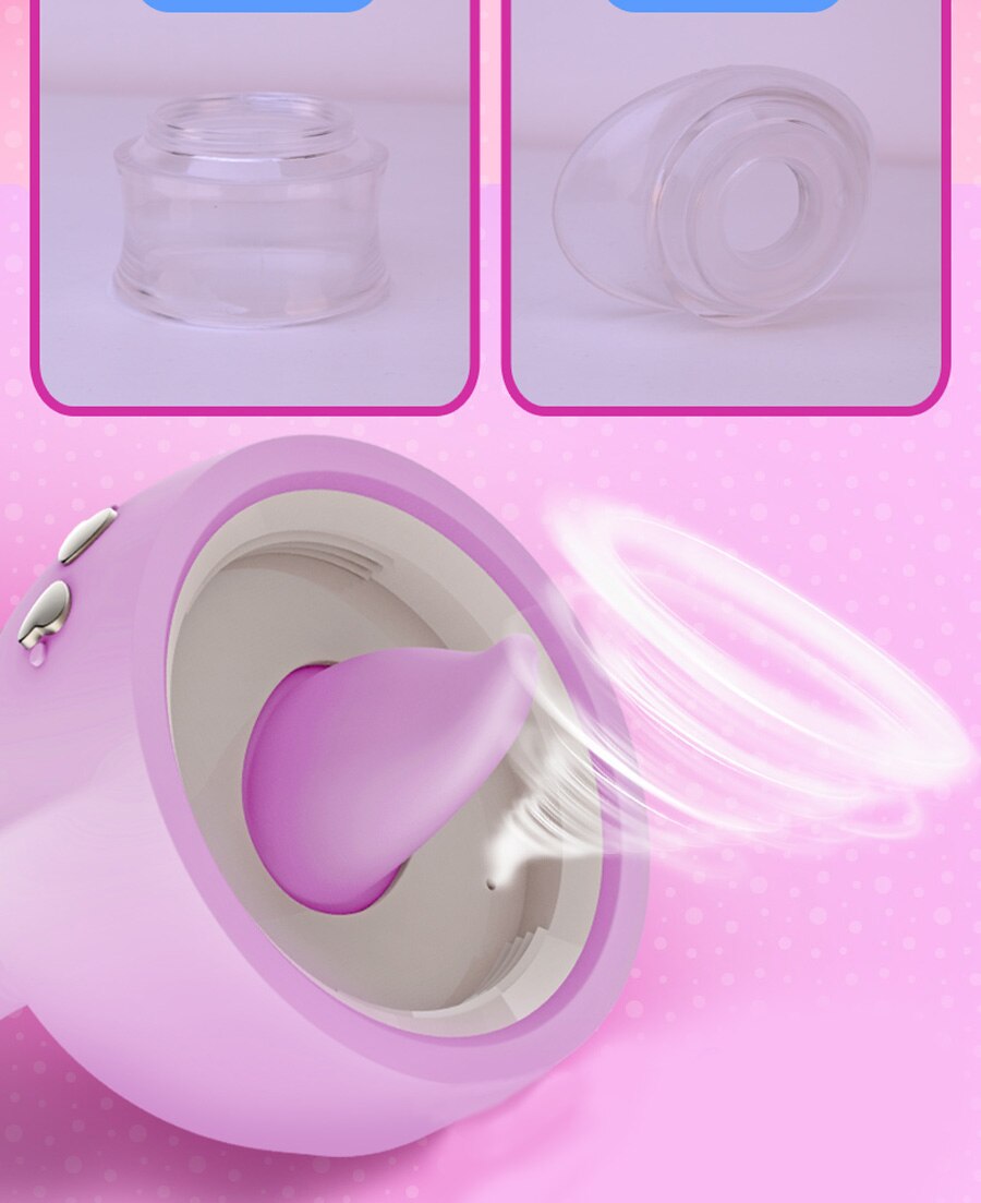 Leten Sucking Vibrator Female Tongue Lick Nipple Clit Pussy Oral Blowjob Clitoris Stimulator Sucker Vibrating Sex Toy for Couple
