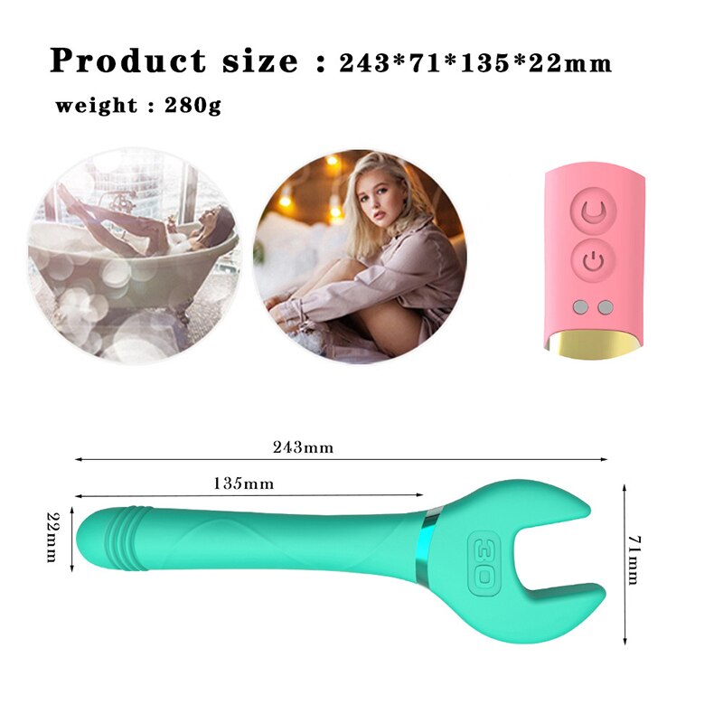 3สีประแจ Vibrators หัวนมผู้หญิง Clitoris กระตุ้นการสั่นสะเทือนความถี่10นวดหญิง Masturbator