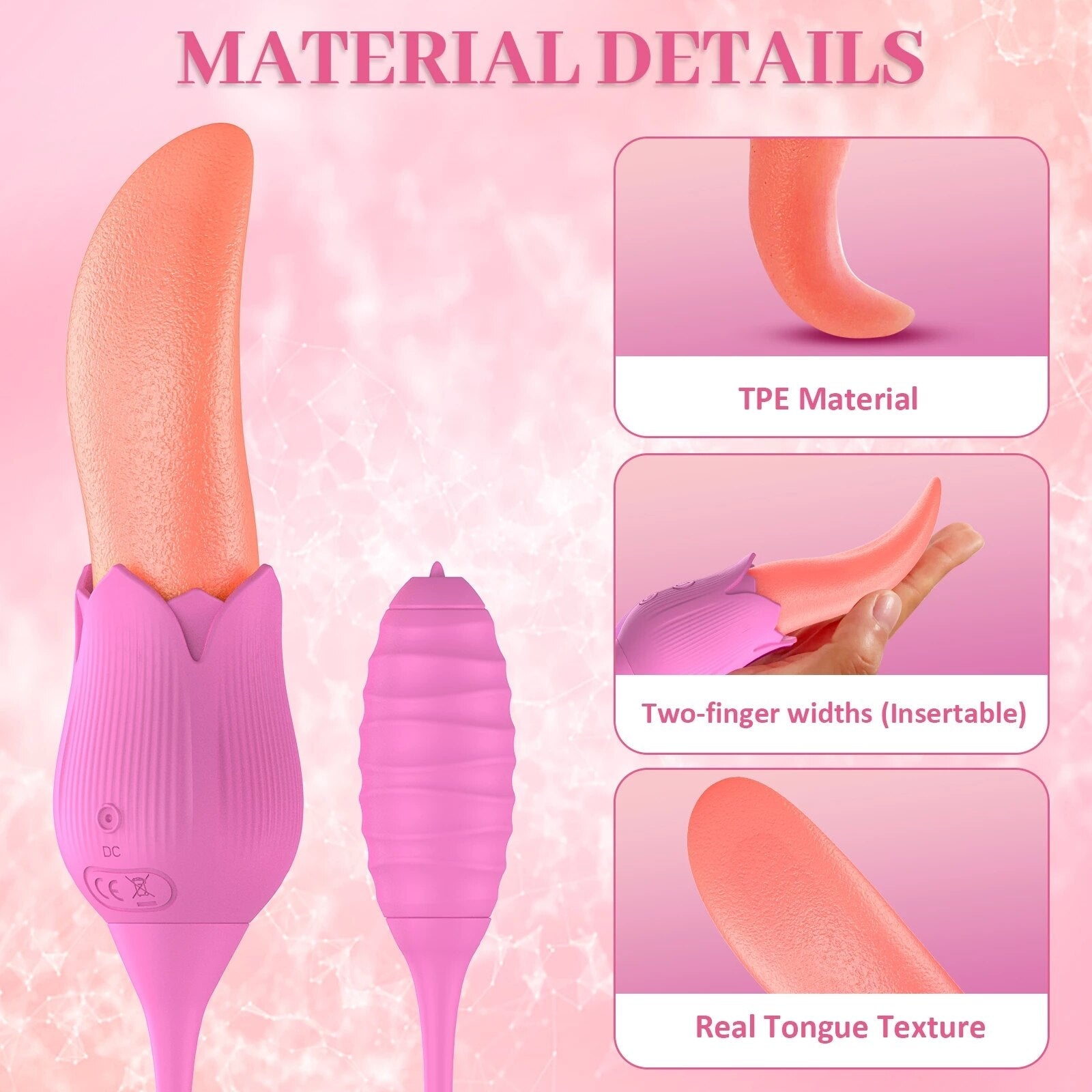 ที่สมจริงลิ้นเลีย Vibrator ไข่สั่น G-Spot Clitoris ช่องคลอดหัวนม Stimulator หญิง Masturbator