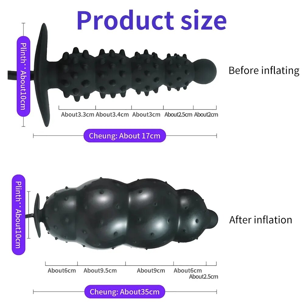 Hannibal Expand Inflatable Anal Plug Huge Butt Plug Stimulate Sex Toy For Women/Men Masturbators Prostate Massager Big Anal Toys
