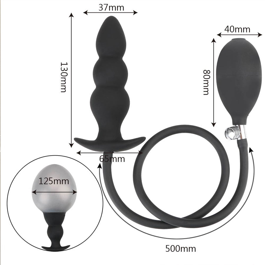 Silicone Inflated Super Big Anal Plug Dildo 13cm Huge Anal Dilator Prostate Massage Anus Extender G Spot Stimulator Sex Toys
