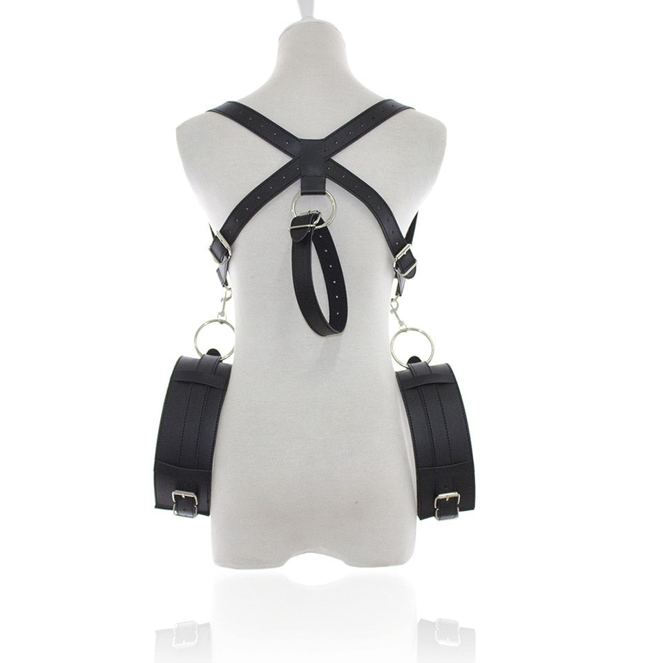 BDSM Bondage Restraint Fetish Slave Handcuffs &amp; Ankle Cuffs Adults Games Flirting Bondage Set Cosplay Sex Position Aid Products