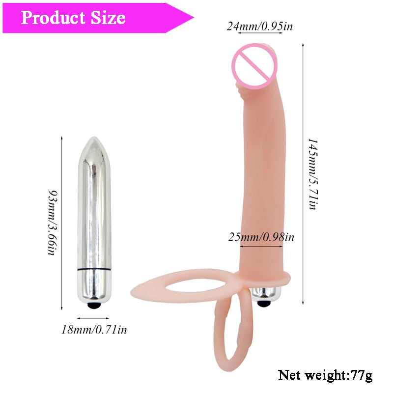 Adult Sexy Sex Toys for Women Couples BDSM Anal Butt Plug Penis Double Pene Strap on Dildo Vibrators G-Spot Vibrator Erotic Shop