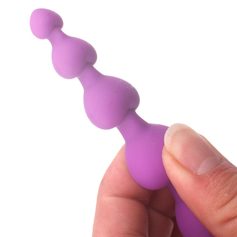 Heart Beads Soft Anal Plug Anus Toys Big  Balls Silicone G-Spot Stimulating Butt Plugs Adult Sex  Couple Sexy