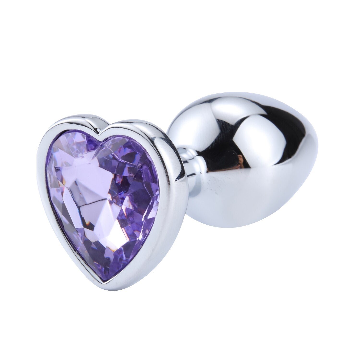 Heart Shaped Metal Anal Plug Sex Toys Stainless Smooth Steel Butt Plug Tail Crystal Jewelry Trainer for Women/Man Anal Dildo