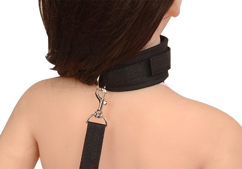 Sex Toys for Woman Bdsm Bondage Set Metal Butt Plug Nylon Restraint Belt Steel Pipe Erotic Handcuffs Adult Flirt Games