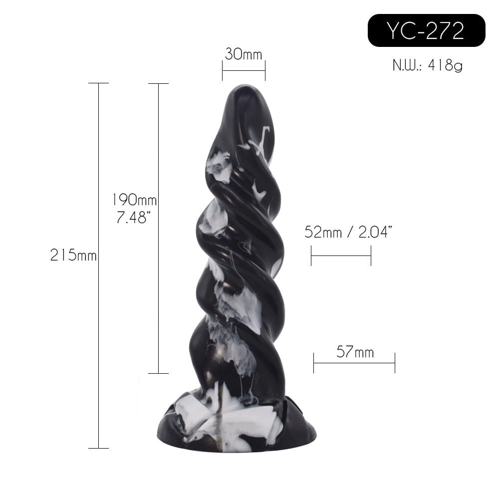 SXXY จุกเสียบทวาร Twist ของเล่นเซ็กส์สุดสนุก Dildo มีพื้นผิว G-Spot ช่วยสำเร็จความใคร่ นวดทวารหนัก ลึงค์มีร่องคลื่น สำหรับผู้หญิงสำเร็จความใคร่ Sexy Shop