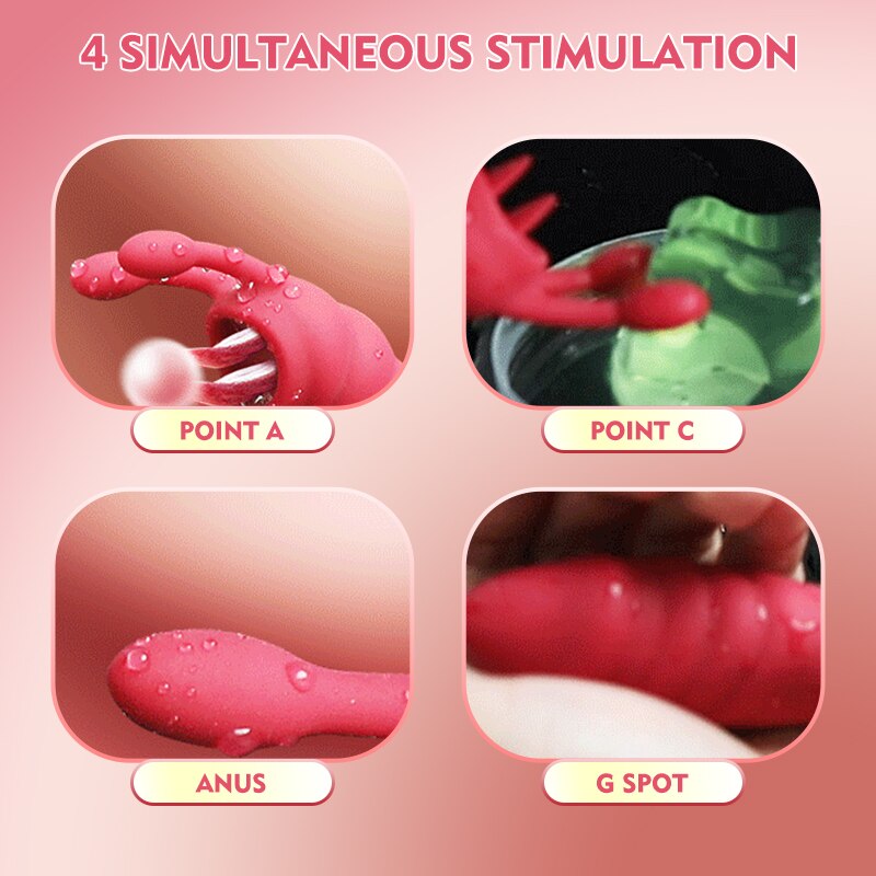 G-Spot Clitoral ช่องคลอดกระตุ้นลิ้นเลีย Vibrators สำหรับผู้หญิง