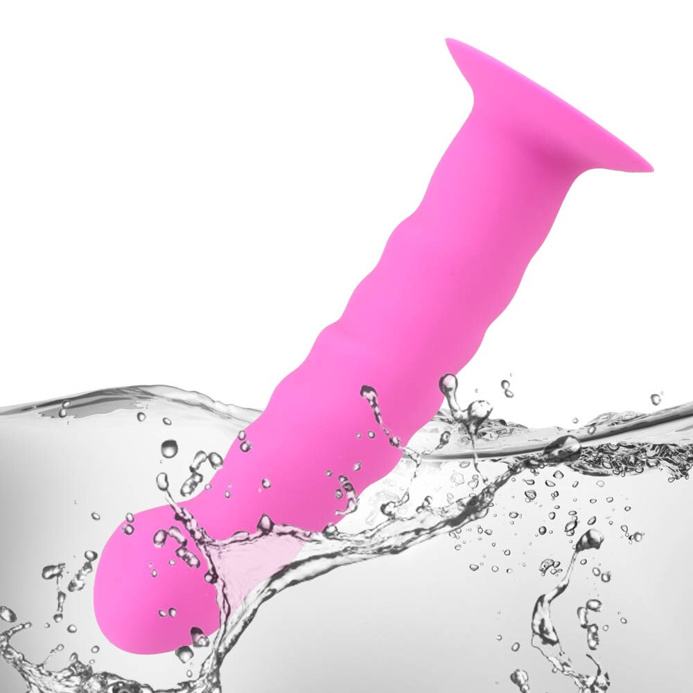 IKOKY Anal Plug Prostate Massager Strong Sucker Silicone Bead Dildo Vaginal Stimulator Sex Toys for Man Woman G-spot Stimulation
