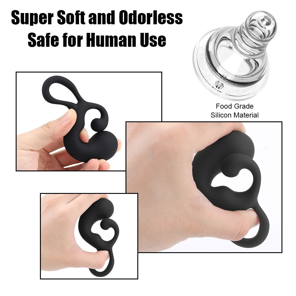 IKOKY Anal Plug Training Set Butt Plugs 3 Size Mini Dildo Prostate Massager Sex Toys for Woman Male Beginner Silicone Sex Shop