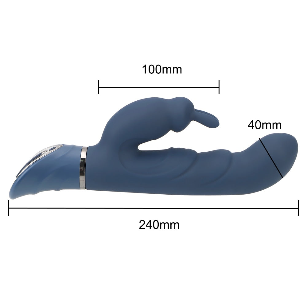 IKOKY กระต่ายสั่น Dildo G-spot สำหรับผู้หญิง 10 โหมดการสั่น กันน้ำ กระต่ายสั่น เครื่องกระตุ้นคลิทอริส ของเล่นทางเพศ