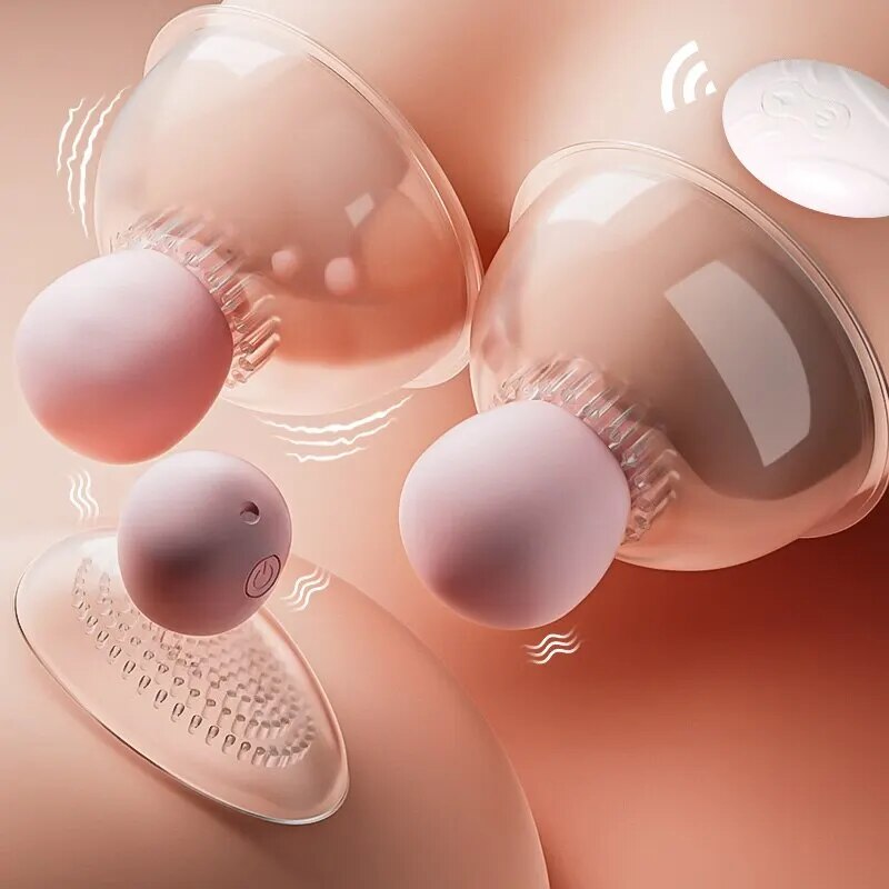 Rechargeable Nipple Vibrator Breast Massager Breast Enlargement for Women Adult Sex Toy Devotion Breast Massager