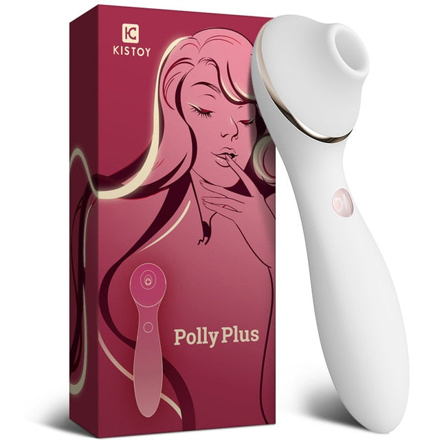 KISTOY Polly Plus 2in1 เครื่องทำความร้อน Vibrator กระตุ้นคลิตอริสและจุด G พร้อมฟังก์ชันดูดและ Dildo ของเล่นเซ็กส์สำหรับผู้หญิง