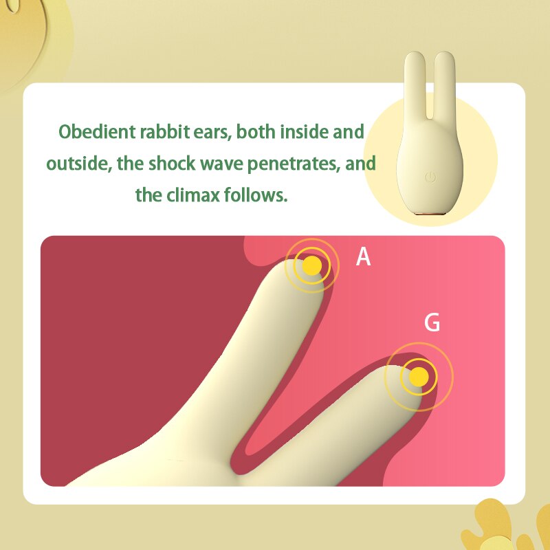 Rabbit Vibrator G-Spot Massager ของเล่นนวดหัวนมผู้หญิง แคลมป์กระตุ้นคลิทอริสช่องคลอด อุปกรณ์สำเร็จความใคร่หญิง