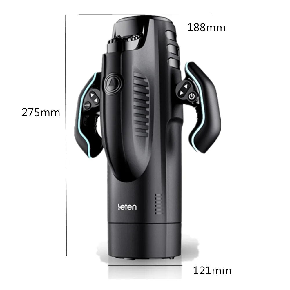 Leten เครื่องกระตุ้นช่องคลอด 3D สำหรับผู้ชาย เซ็กซ์ทอยแบบยืดหดอัตโนมัติ 10 โหมด