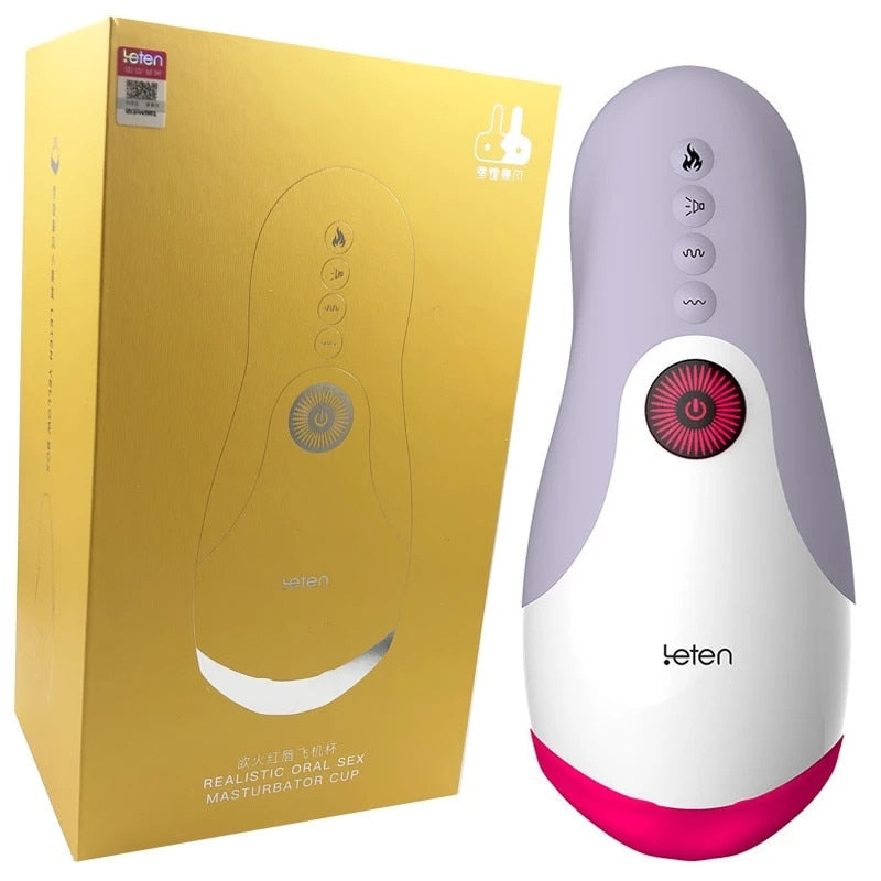 Leten 5 Types Deep Throat Artificial Vagina Male Masturbator Retractable Mouth Oral Heating Sucking Vibrator Sex Toys for Men