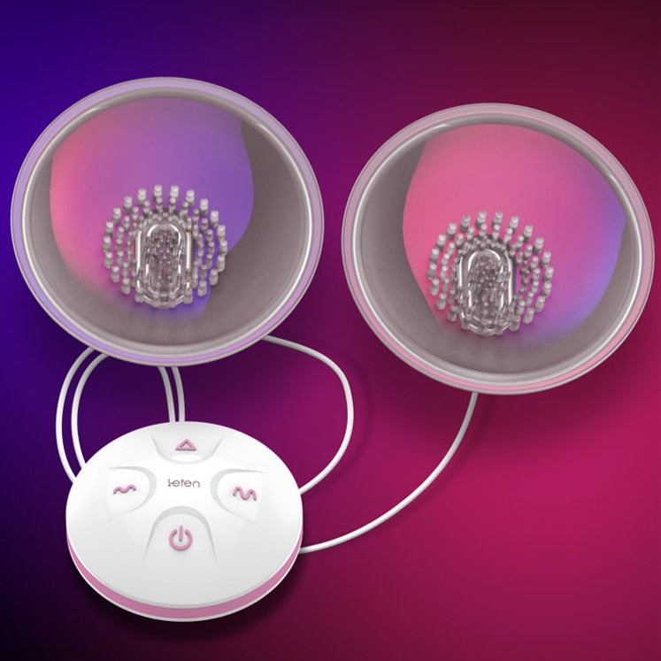 Leten Breast Pump Sex Toys for Women Nipple Sucker Strecher Massager Remote Control Vibrators 10 Vibrating Mode Sucking Licking