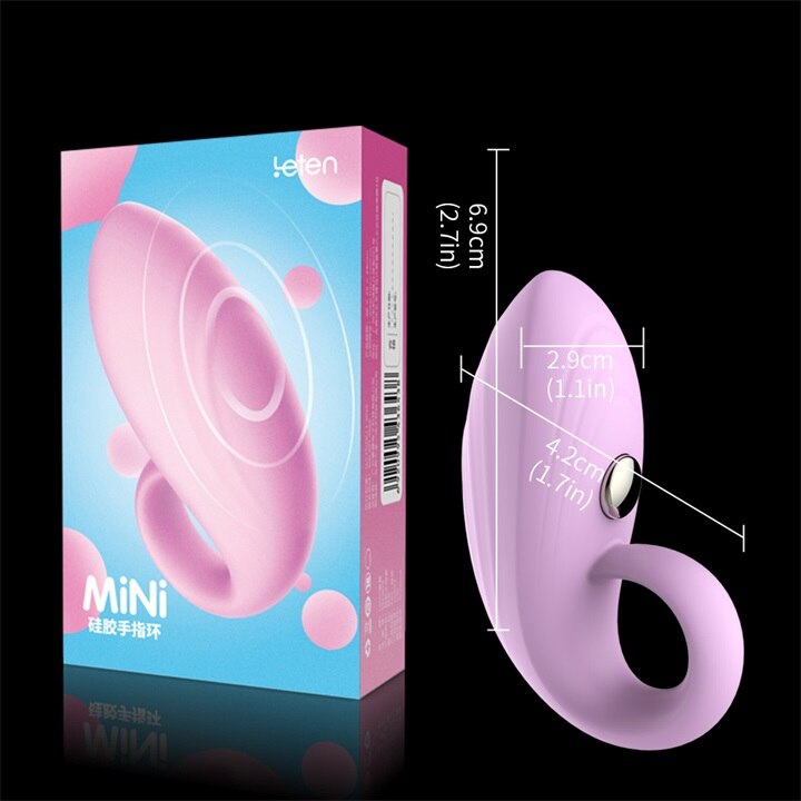 Leten G Spot Clitoris Stimulator Vibrator อุปกรณ์กระตุ้นคลิตอริส ซิลิโคนแบบสวมนิ้ว ของเล่นผู้ใหญ่เร้าอารมณ์สำหรับผู้หญิง