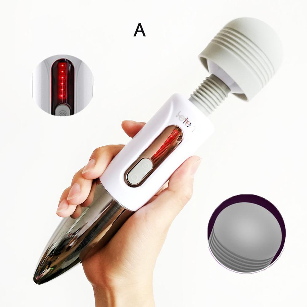 Leten Lightning เครื่องสั่นหัวใหญ่สำหรับช่วยตัวเองของผู้หญิง อุปกรณ์นวด AV Magic Wand กระตุ้นหัวนมและจุดซ่อนเร้น ของเล่นทางเพศสำหรับผู้หญิง