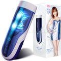 Leten Male Masturbation Cup Silicone Vagina Automatic Telescopic Piston Rotating Interactive Sex Moaning Sex Machine Toy for Men