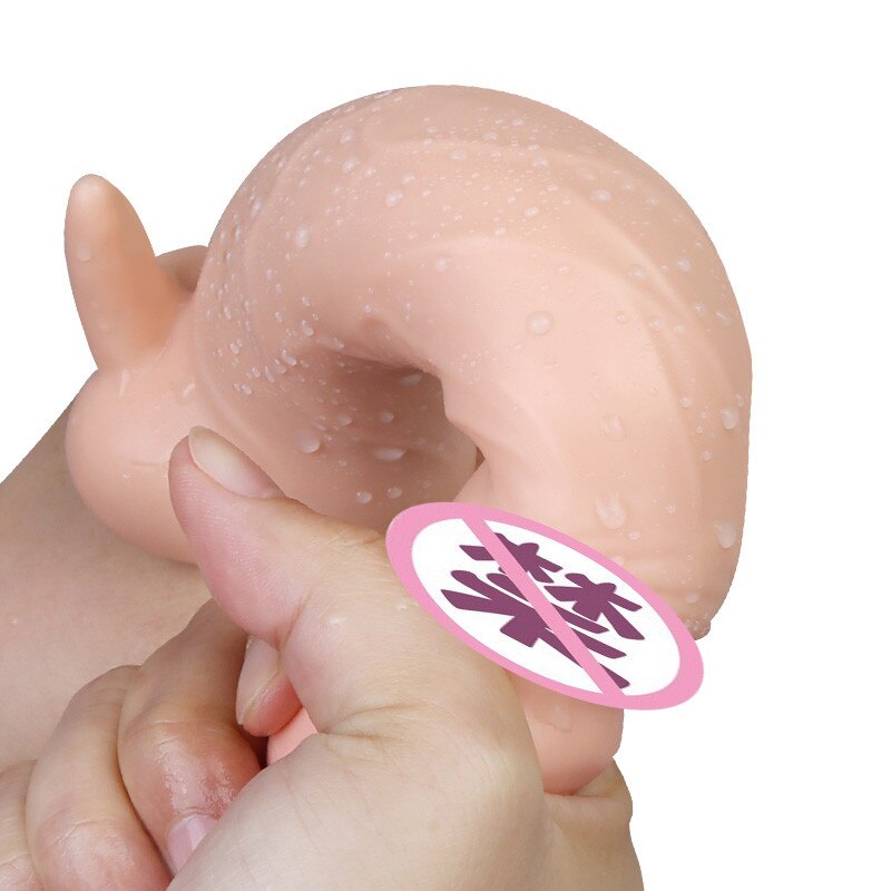 Leten Super Soft Huge Dildo Realista for Lesbian Deep Waterproof  G Spot Clitoris Stimulator Dildo Vibrator Sex Toys for Women