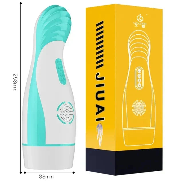 Male Masturbator Automatic Blowjob Cup Powerful Sucking Vaginal Mouth Intelligent Heated Masturbator Adult Sex Toys For Men