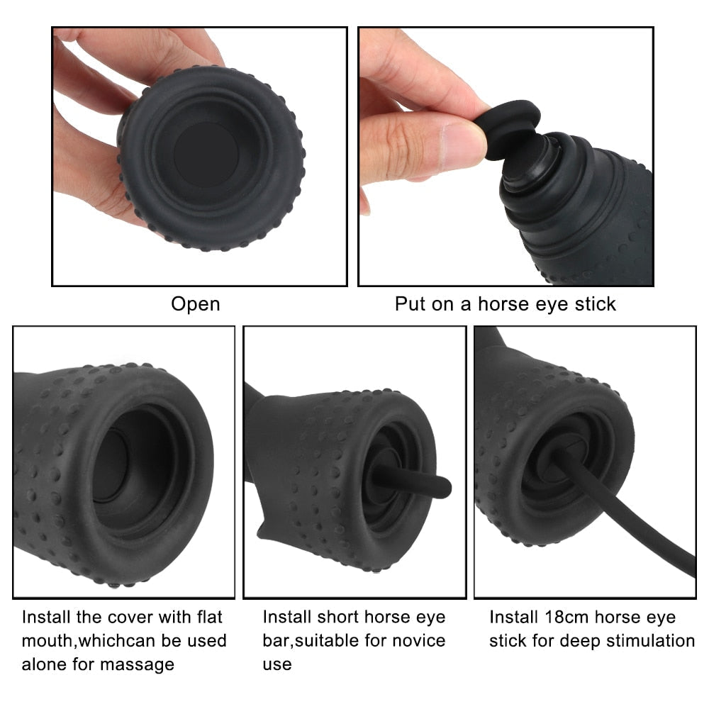 Male Penis Pump Vibrator Penis Massager Penis Plug Urethra Expansion Stimulator for Men Urethra Masturbation Erotic Sex Toys