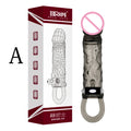 Man Penis Extender Dildo Sex Toys Condones  Realistic Condoms for Men Penis Vibrator Sleeve Reusable Vibe Condoms Extend