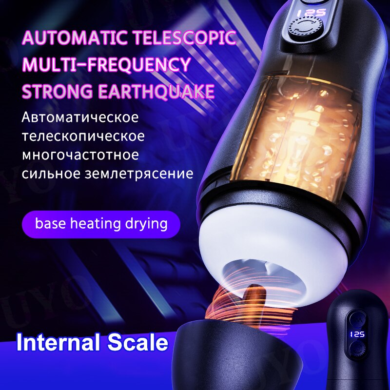 Masturbation สำหรับชาย Automatic Piston Telescopic อัจฉริยะอมควยดูด Masturbator Sex Machine สำหรับชายผู้ใหญ่ของเล่นสำหรับชาย