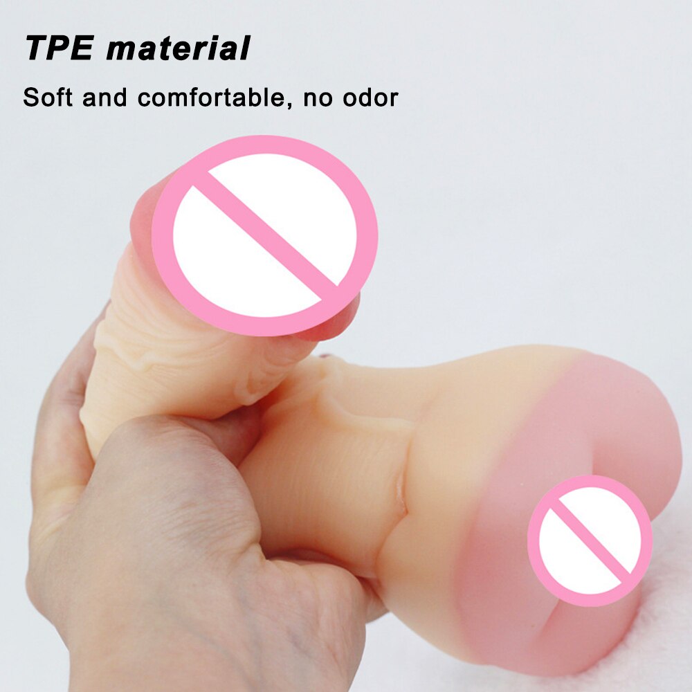 สมจริงซิลิโคนชาย Masturbator เพศของเล่นพ็อกเก็ตหีจริงช่องคลอด Anal Massager คู่ Unisex Sex Shop สำหรับ18ผู้ใหญ่เครื่องมือ