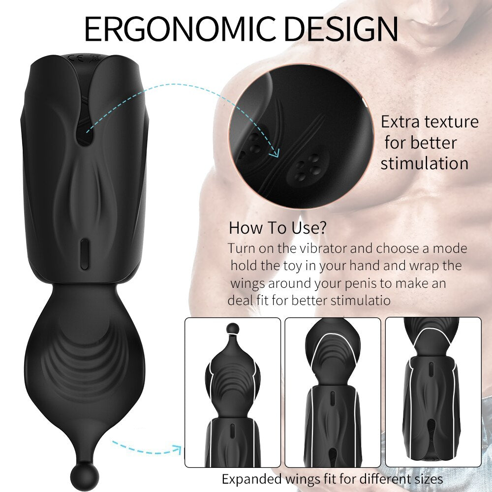 Male Cocksucking Masturbator for Men Penis Delay Trainer Electric Pulse Vibrator Automatic Oral Climax Glans Massage Pussy Toy