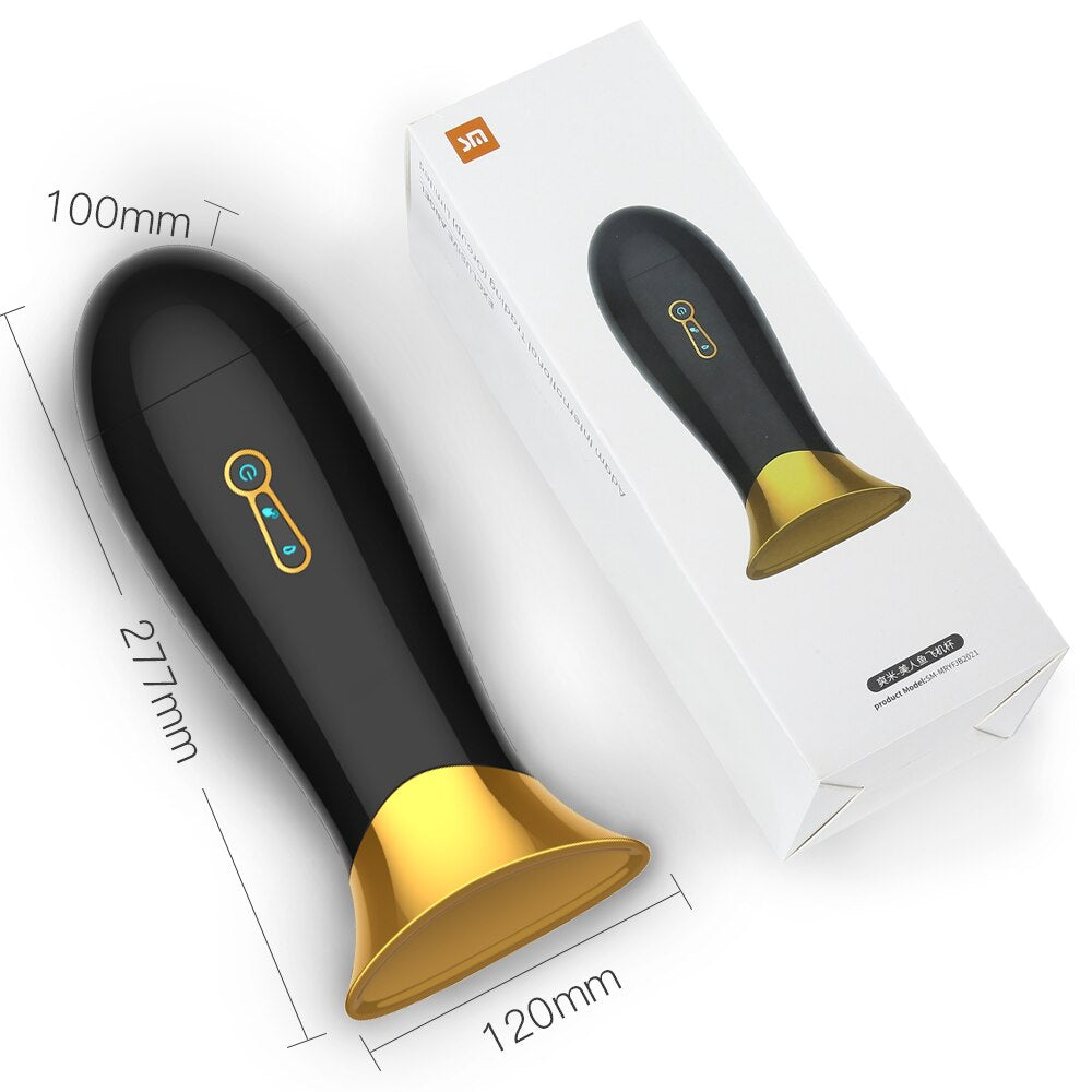 Automatic Suction Male Masturbator One-Click Orgasm Suction 7-Mode Vibration 3D Realistic Vagina Pussy Oral Sex Toy for Men