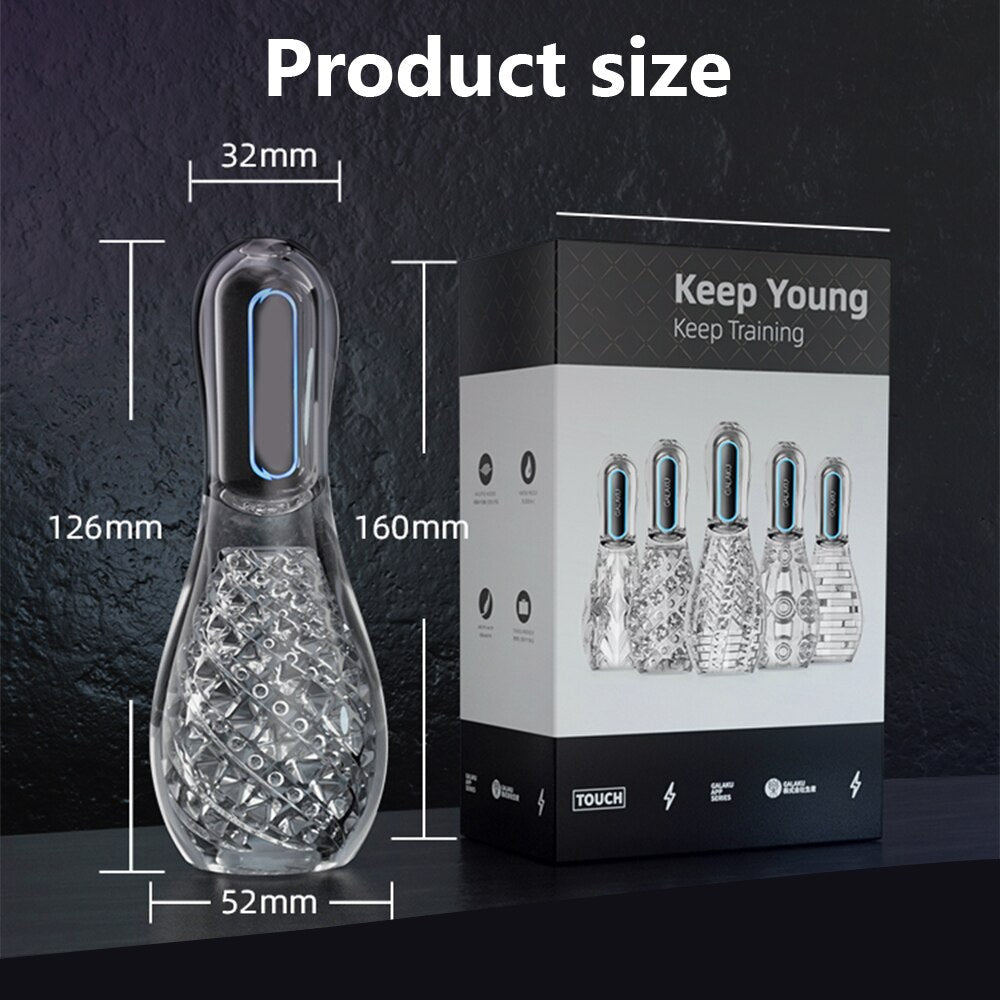 Automatic Sucking Masturbator Real Oral Sex Glans Trainer Penis Massager Cock Enlargement Glans Vibrator Sex Toys For Men