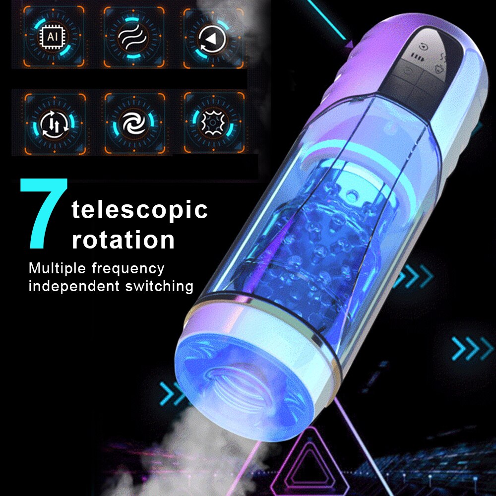 Masturbator อัตโนมัติสำหรับชายการหมุนเซ็กซ์ทอยนวดอวัยวะเพศชาย Vibrator สำหรับผู้ใหญ่ของเล่นหี Real เร้าอารมณ์เพศช่องปากสำเร็จความใคร่คัพ