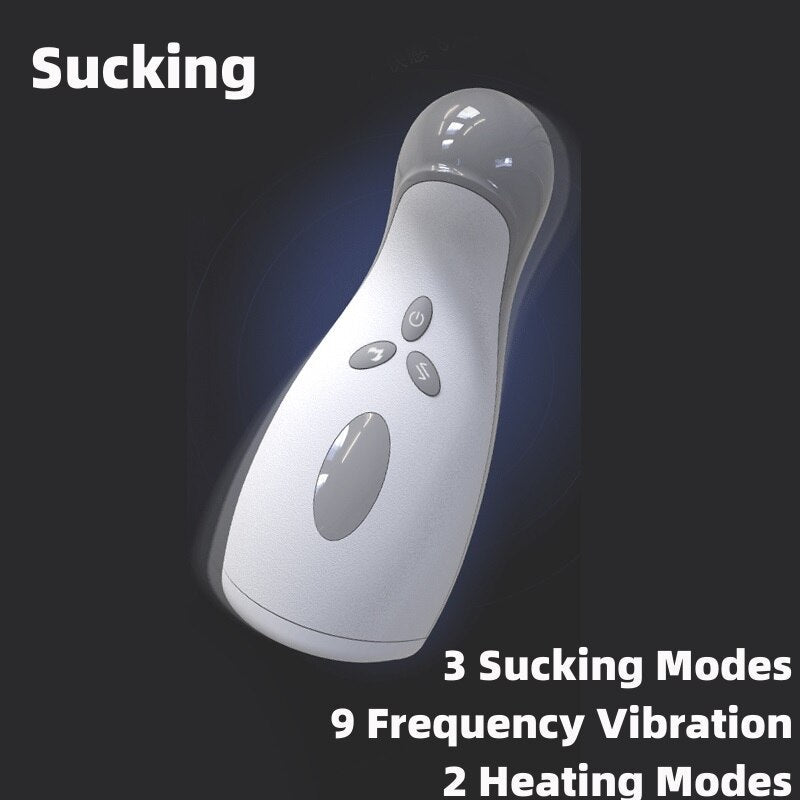 ดูดหี Masturbators ความร้อน Strong ดูดที่มีประสิทธิภาพ Vibrating เพศของเล่นสำหรับชายลึก ThroatPussy ช่องคลอด Masturbation ถ้วย