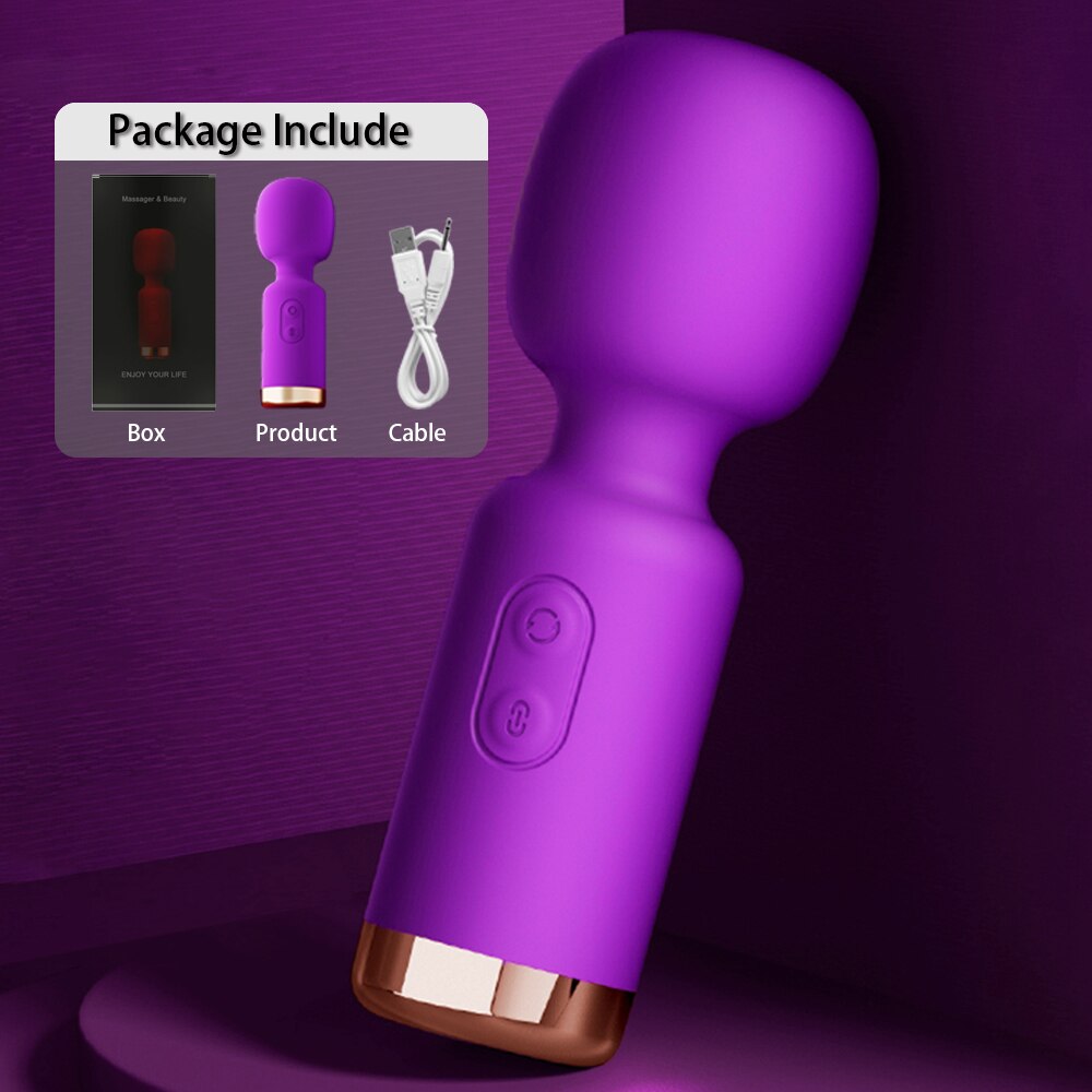Mini AV Vibrator Magic Wand สำหรับผู้หญิงที่มีประสิทธิภาพ Clitoris Stimulator USB ชาร์จได้แบบพกพา Massager หญิงผู้ใหญ่สินค้าเซ็กซ์ทอย