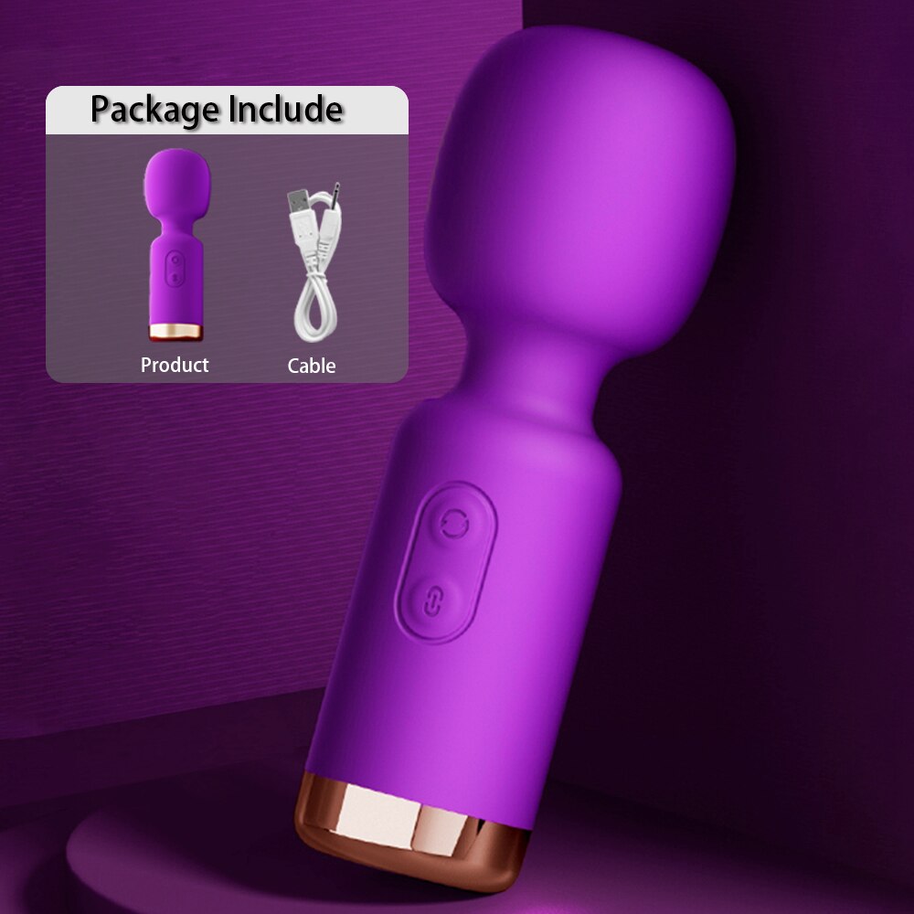 Mini AV Vibrator Magic Wand สำหรับผู้หญิงที่มีประสิทธิภาพ Clitoris Stimulator USB ชาร์จได้แบบพกพา Massager หญิงผู้ใหญ่สินค้าเซ็กซ์ทอย