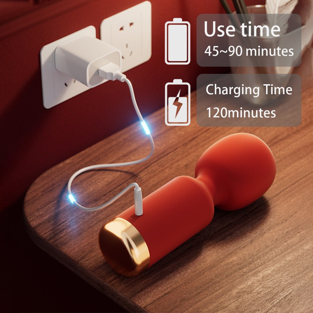 Mini AV Vibrator Magic Wand สำหรับผู้หญิงที่มีประสิทธิภาพ Clitoris Stimulator USB ชาร์จได้แบบพกพา Massager หญิงผู้ใหญ่สินค้าเซ็กซ์ทอย