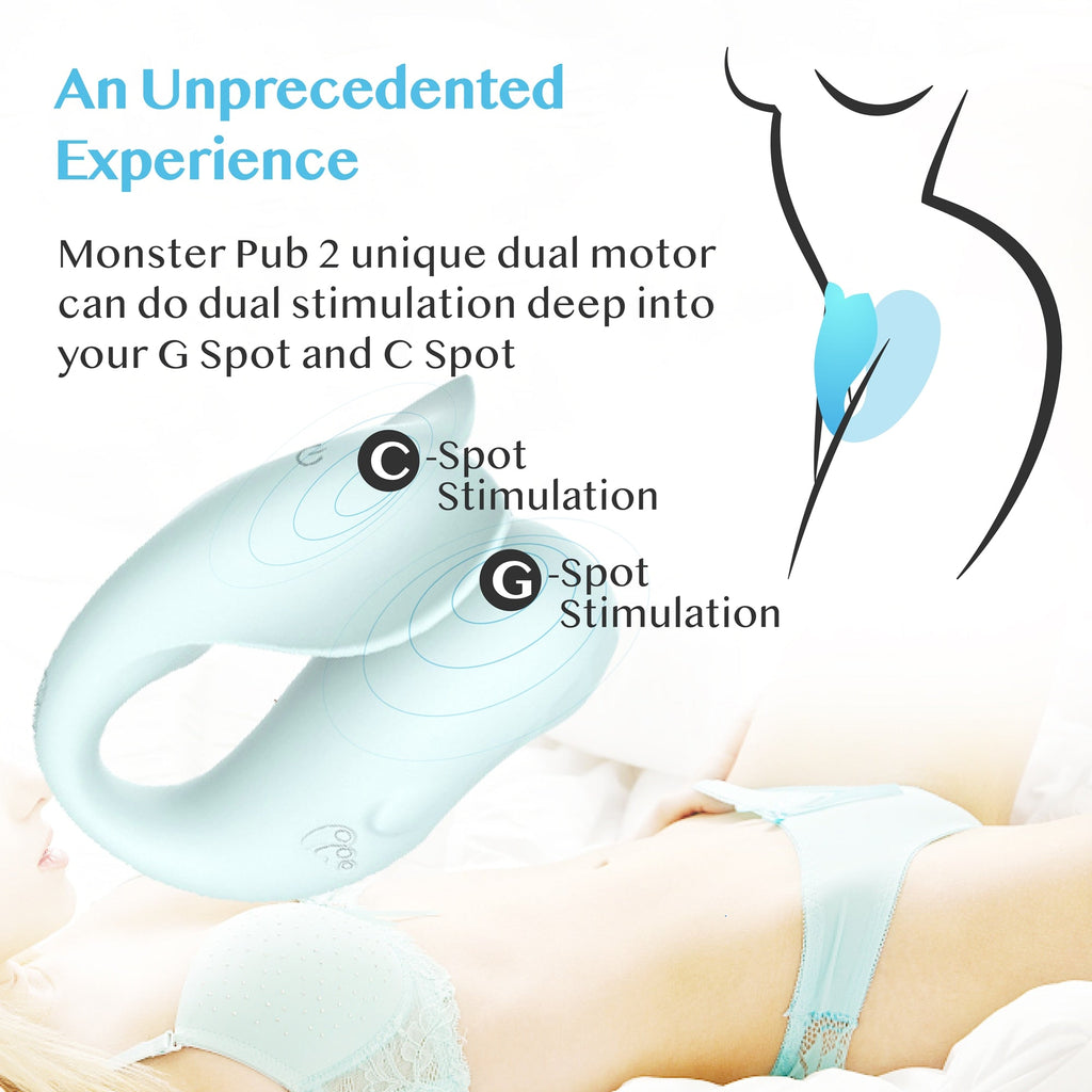 Monster Pub G-Spot Dual Motor Rechargeable Clitoral Vibrator Bluetooth Wireless APP Remote Control Vibrators สำหรับของเล่นทางเพศสำหรับผู้หญิง