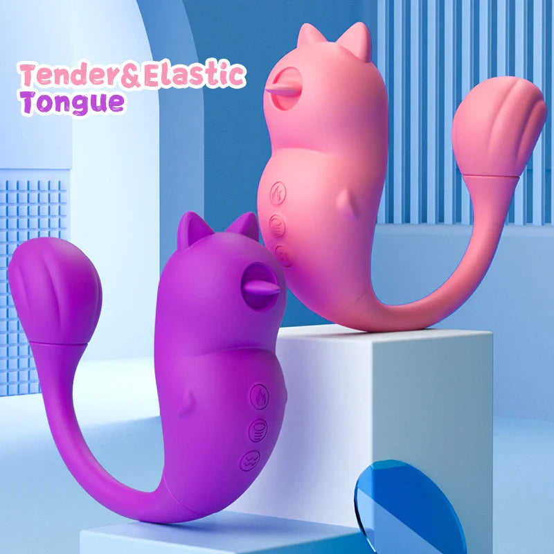 Naughty Bear Av นวด Vibrator อุปกรณ์ช่วยสำเร็จความใคร่สำหรับผู้หญิง Tongue Gun Machine ของเล่นเซ็กซ์ ของเล่นเซ็กซ์