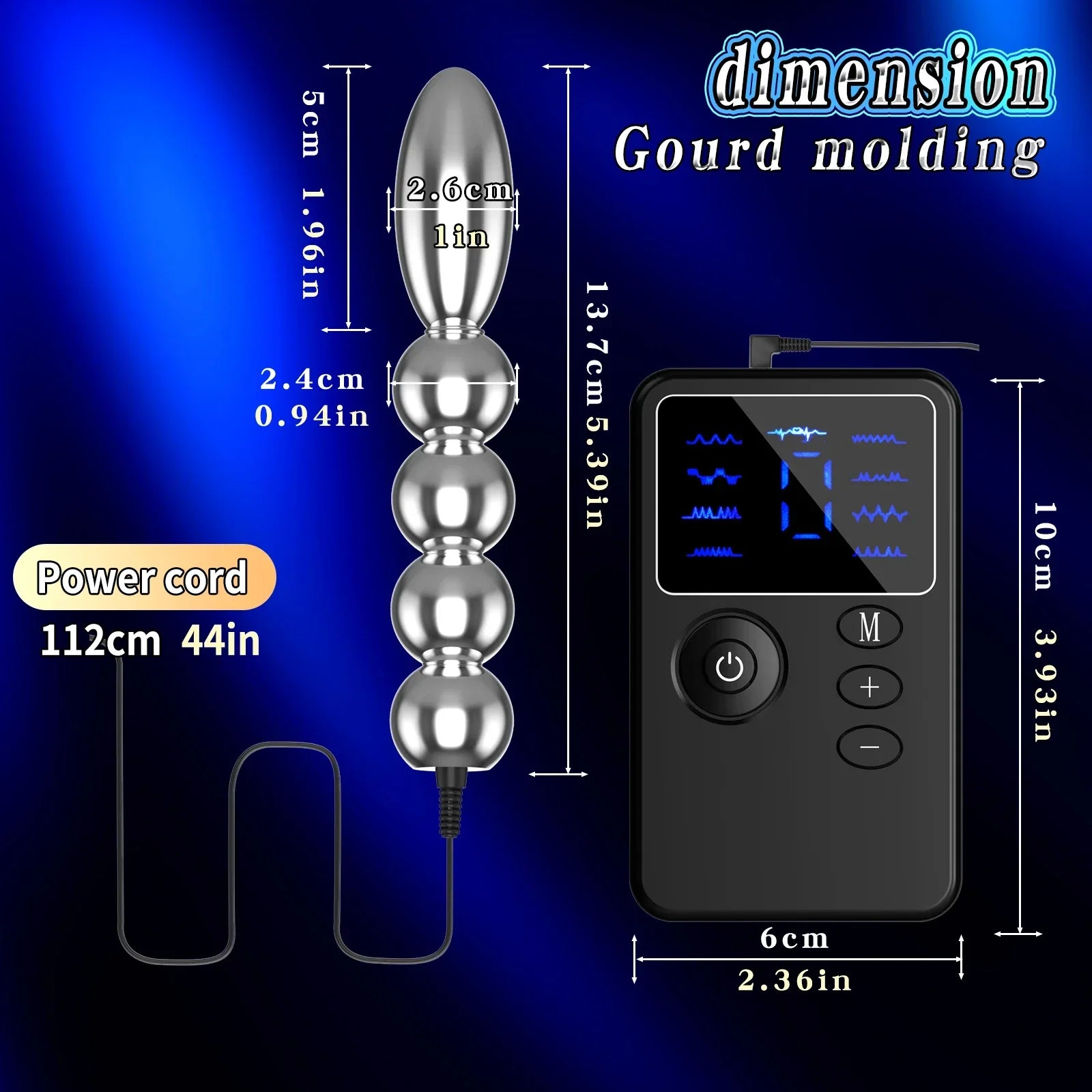 New Dual Output Electric Shock Host Electrosex Electroshock Anal Butt Plug . Electrostimulator Anal Bdsm Adult Sex Toys . E-stim