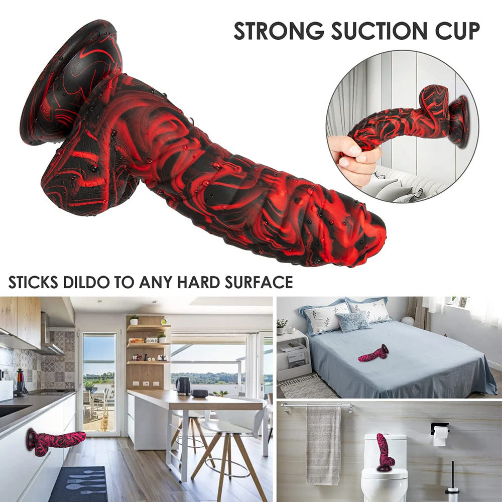 Couple's World Mixed Color Alien Dinosaur Scales Simulation Dildo Women's Liquid Silicone Dild Sexy Masturbator