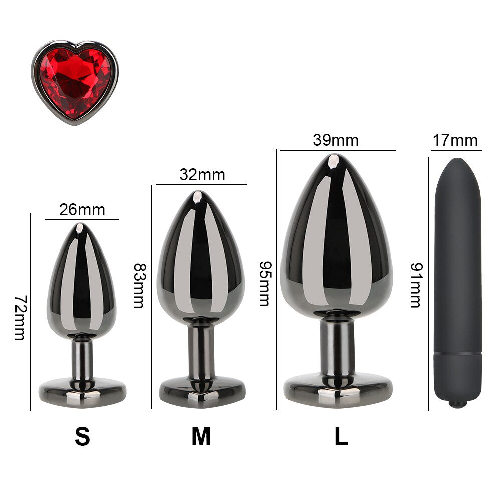 OLO S/M/L Butt Plug Bullet Vibrator Prostate Massager Multispeed Anal Plug Couple Anus Dilator Sex Toys for Men Women