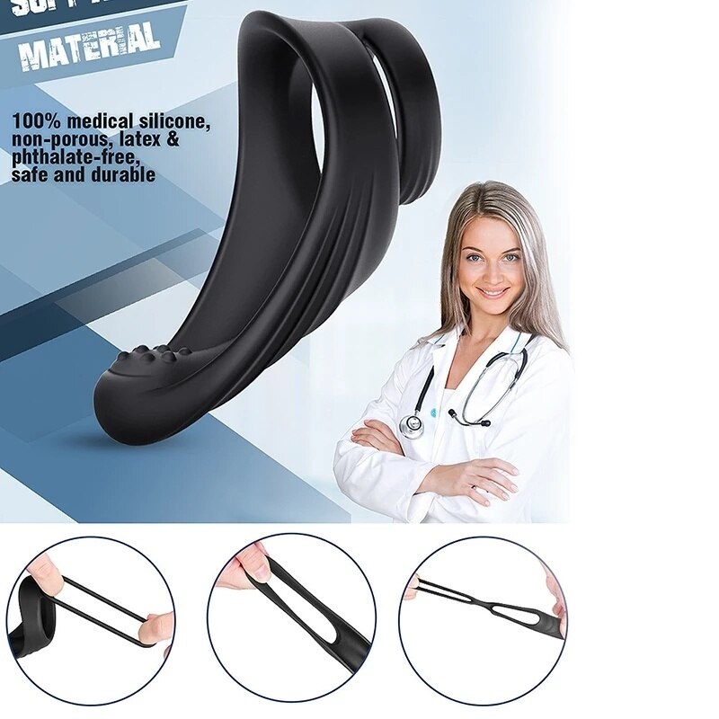 Penian แหวนชายแหวนคู่แหวน Delay Ejaculation Scrotum ผูกแหวนล็อคเซ็กซ์ทอยสำหรับชาย Erection นวดต่อมลูกหมาก