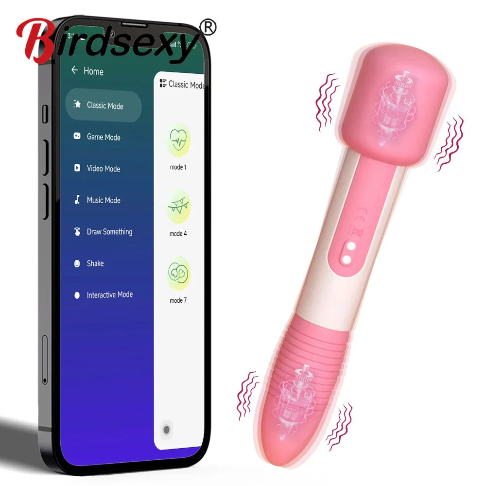 เครื่องสั่นกระสุนทรงพลัง APP บลูทูธควบคุม การกระตุ้นคลิตอริส จุด G เครื่องนวด ช่องคลอดขนาดเล็ก ตัวกระตุ้นทางทวารหนัก ของเล่นทางเพศสำหรับผู้หญิง