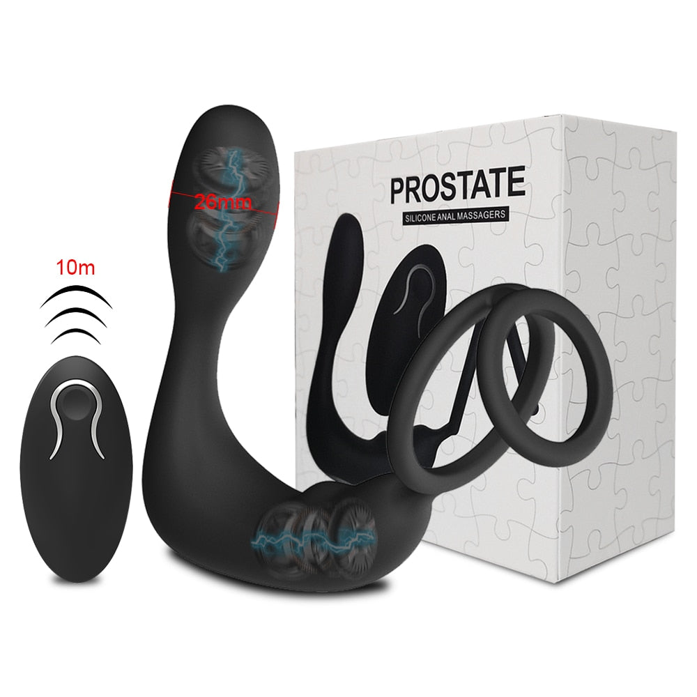 ชาย Prostate Massager 9ความเร็วมอเตอร์ Vibrators เพศของเล่นสำหรับผู้ชาย Masturbator Anal Butt Plug สินค้าผลิตภัณฑ์สำหรับผู้ใหญ่คู่18