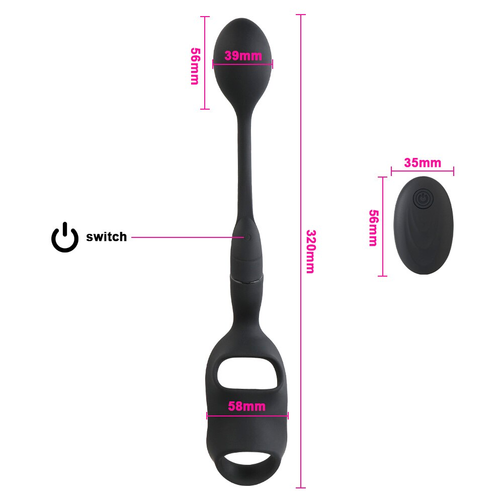 Prostate Massager Anal Plug Delay Ejaculation Ring Sex Toys for Men 10 Speed Male Prostate Stimulator Waterproof Butt Plug