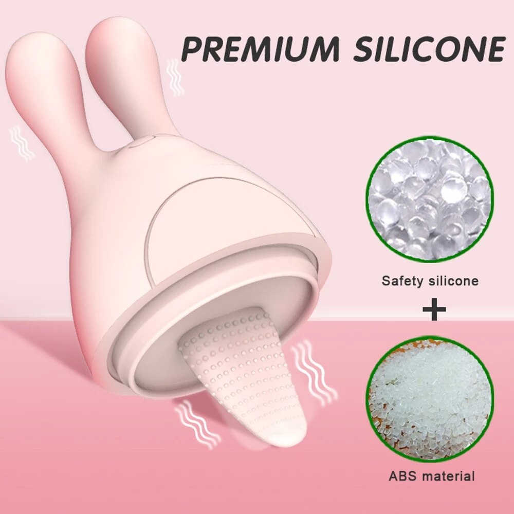 Rabbit Huge Tongue Dildo Vibrator สำหรับผู้หญิง เครื่องนวดช่องคลอดทำความร้อน ของเล่นเลียออรัล กระตุ้นคลิตอริส ของเล่นทางเพศสำหรับผู้หญิง